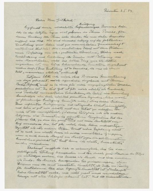A subasta carta de Einstein en la que habla sobre Dios