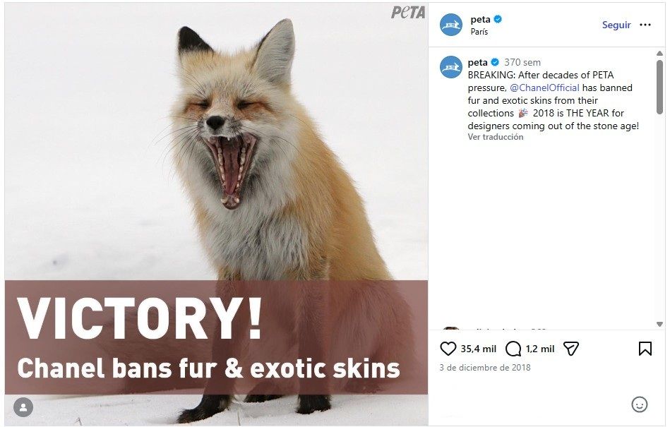 Chanel dejará de usar pieles exóticas