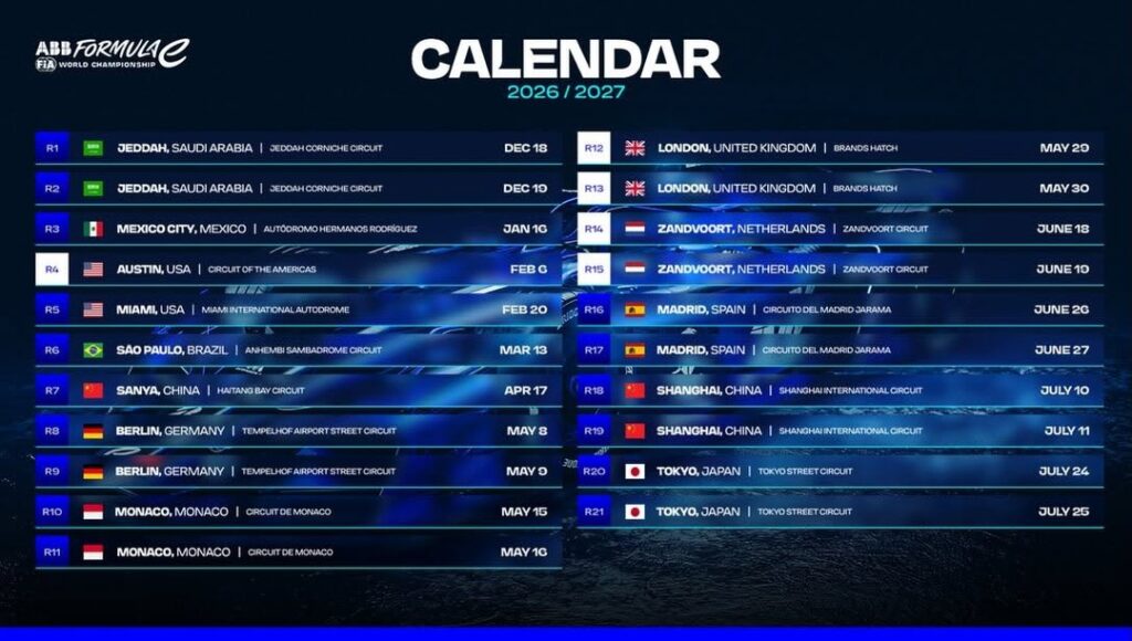 Formula E anuncia el 2027 Bridgestone Mexico City E-Prix