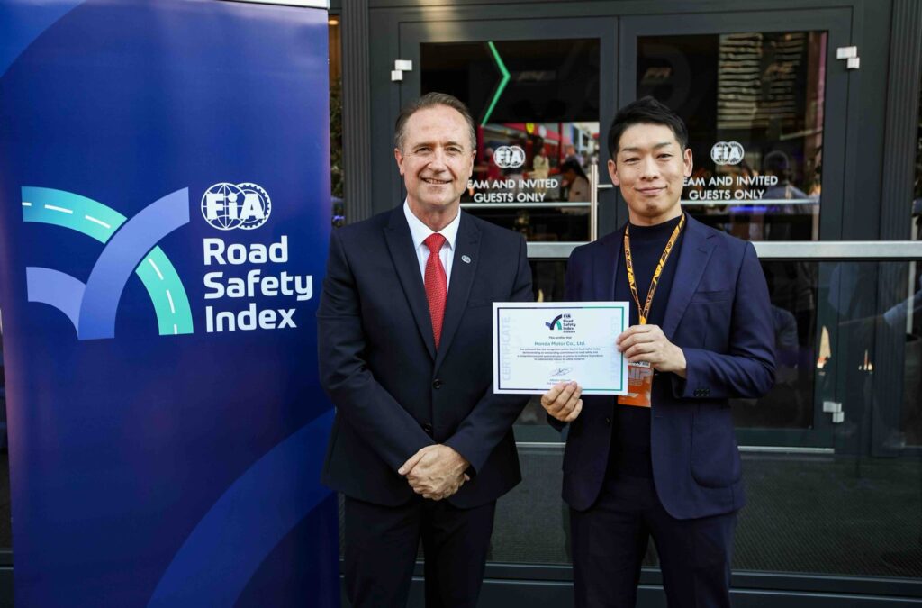 Honda hace historia al obtener la máxima calificación en el Índice de Seguridad Vial de la FIA