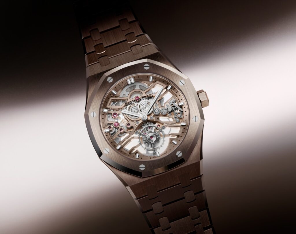 Royal Oak Tourbillon Volante Automático Esqueleto en Oro Arena