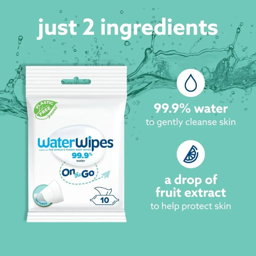 WaterWipes On the Go: La toallita para llevar con 99.9% de agua