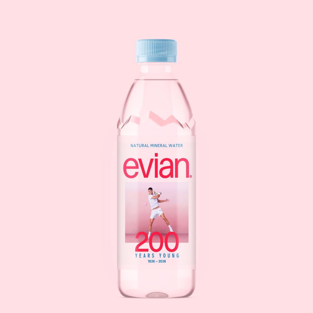 evian lanza edición limitada con Carlos Alcaraz y Frances Tiafoe
