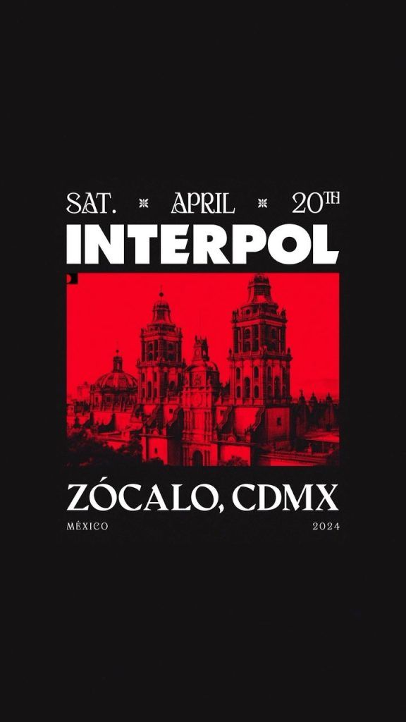 Interpol anuncia concierto en el Zócalo de la Ciudad de México