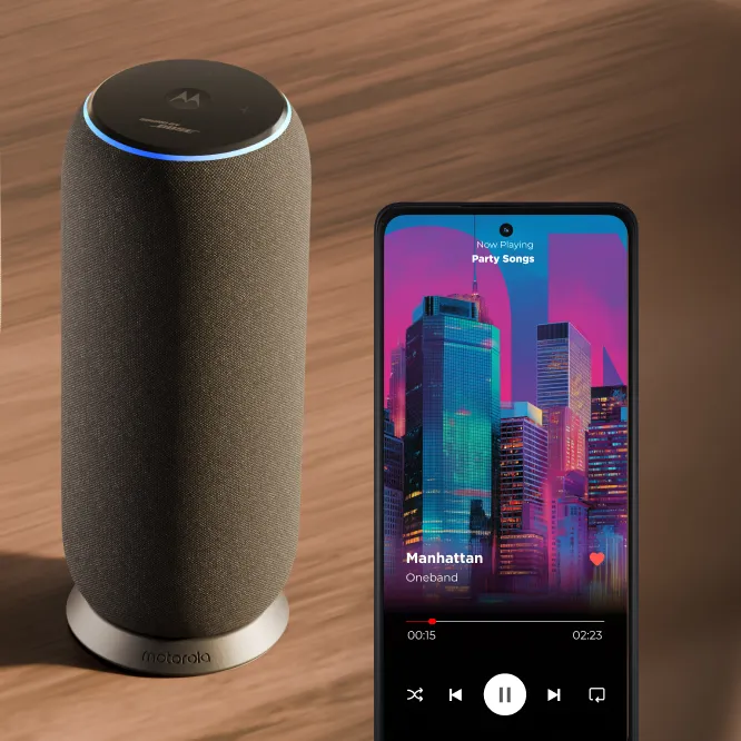 moto sound Flow, sound by Bose El primer altavoz inteligente de Motorola 1