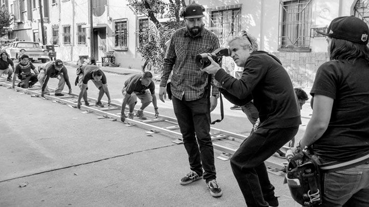 cuarón filmando roma